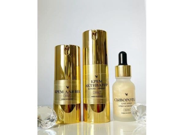 Серия ОМОЛОЖЕНИЯ ЛИЦА с Ботокс эффектом  «GOLD» 45+ 55+ «ИСИДА»